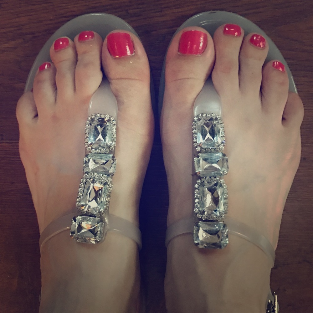 Aldo jelly flat sandals