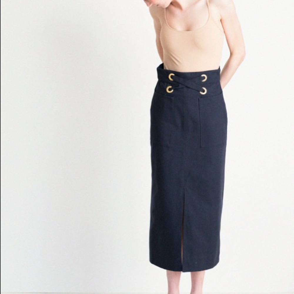 Lover Navy Drifter Midi Skirt