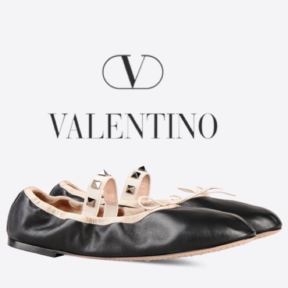 Valentino Shoes - Valentino Rockstud Ballerina Flats