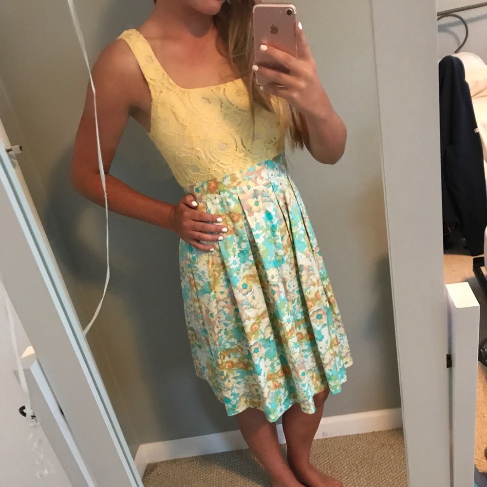 Yellow Lace Sun Dress