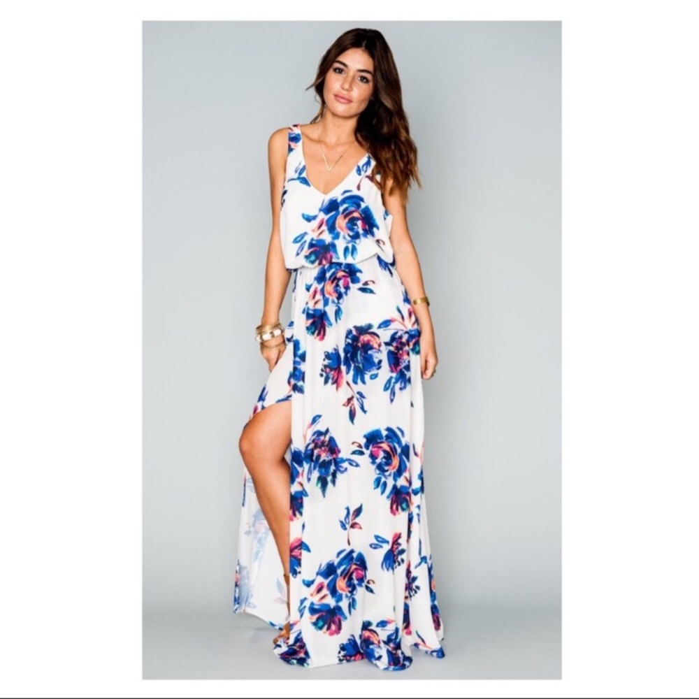 Petal Print Maxi Dress