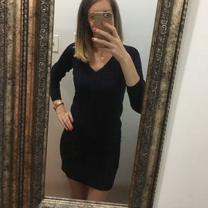 Ann Taylor Navy sweater dress