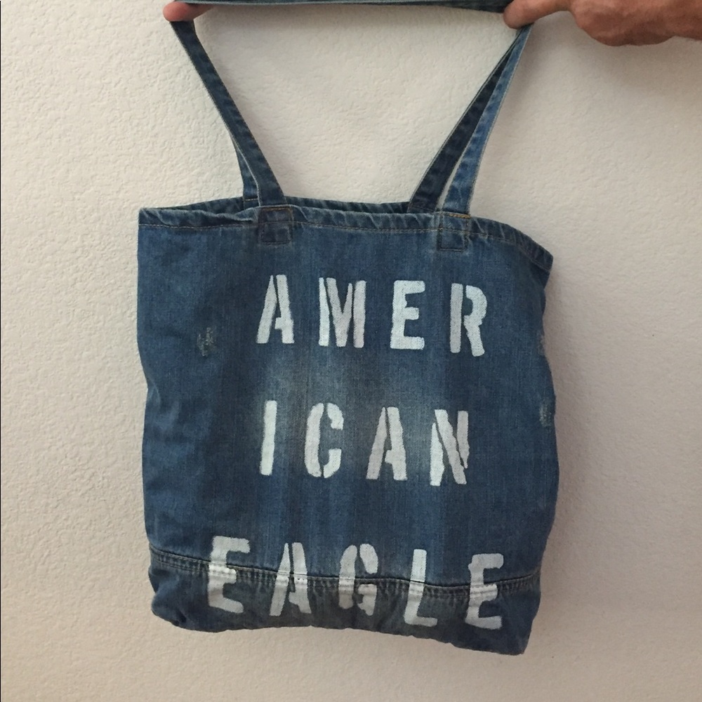 Limited ed. American eagle distressed denim tote