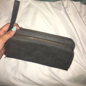 Gray clutch/wallet