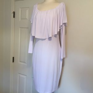 FINAL White off shoulder elastic dress