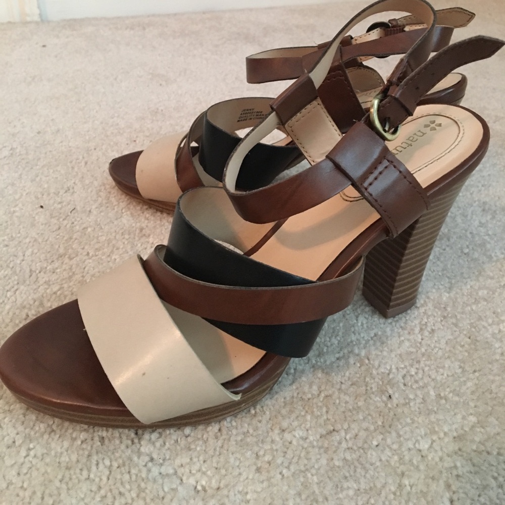 Naturalizer Stacked Heel Sandals