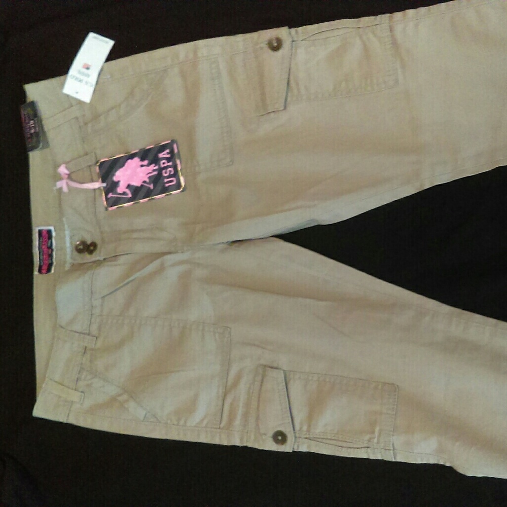 USPA Skinny Khaki Cargo Pants