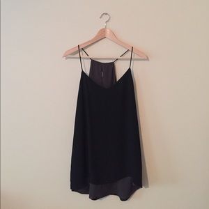 Express reversible tank in grey/black