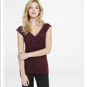 ISO Express Fitted Lace Yoke Tank