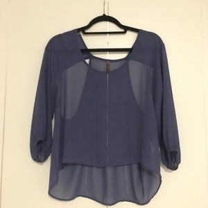 Sheer Periwinkle Blouse