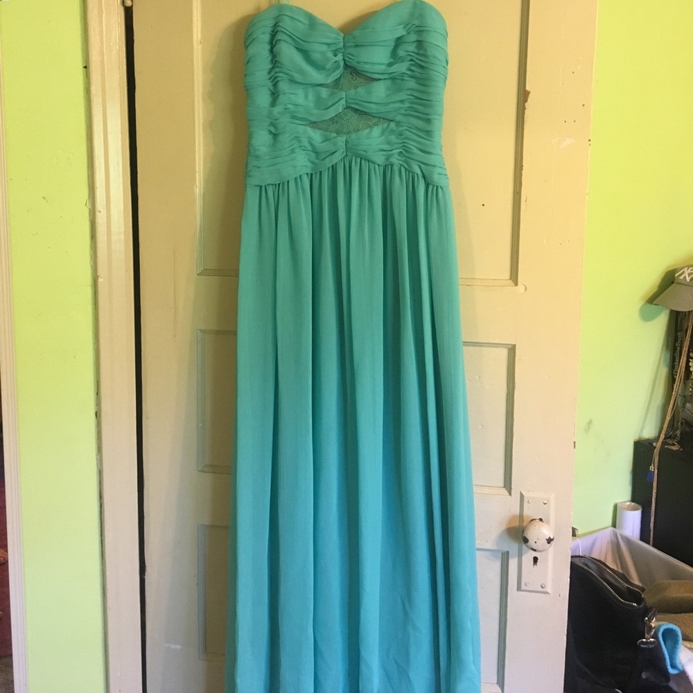 Long formal blue dress