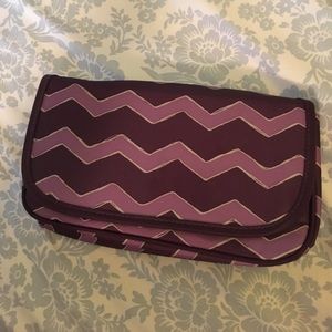 Thirty-One Purple Chevron Make Up Bag