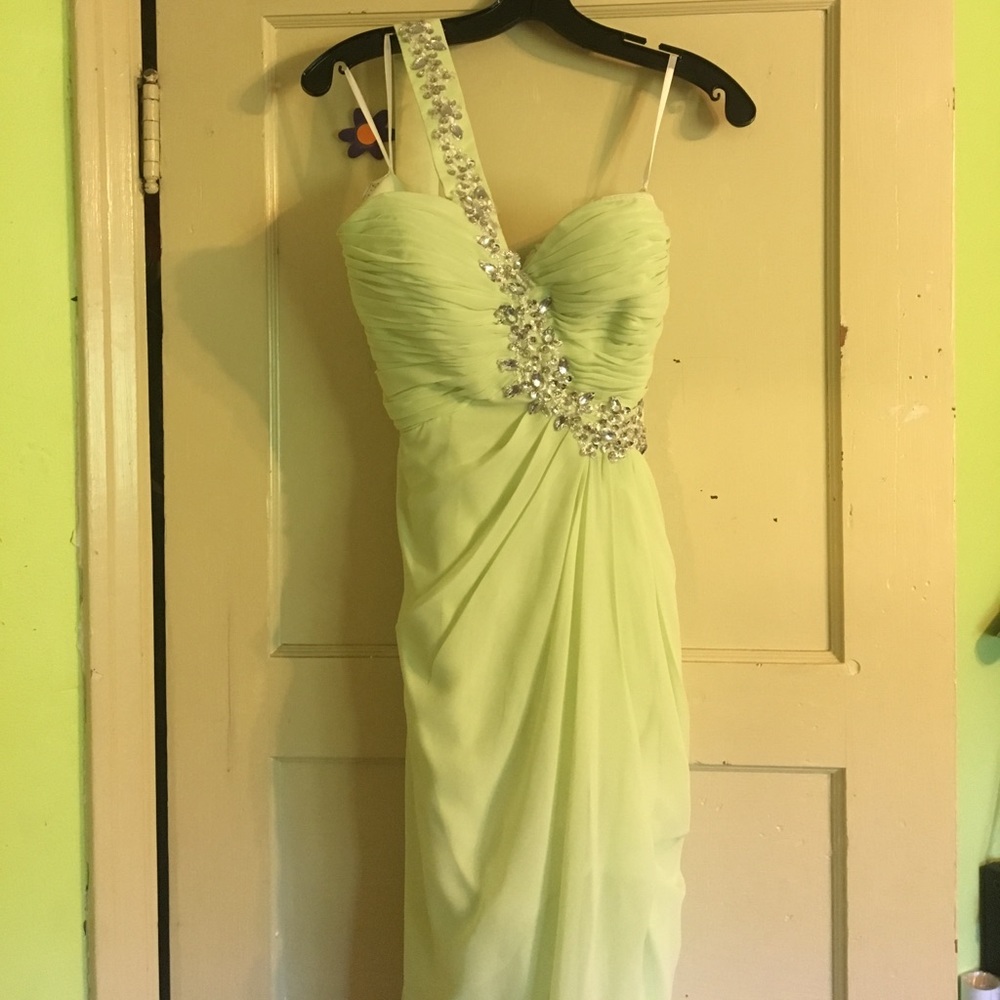 Light green formal dress