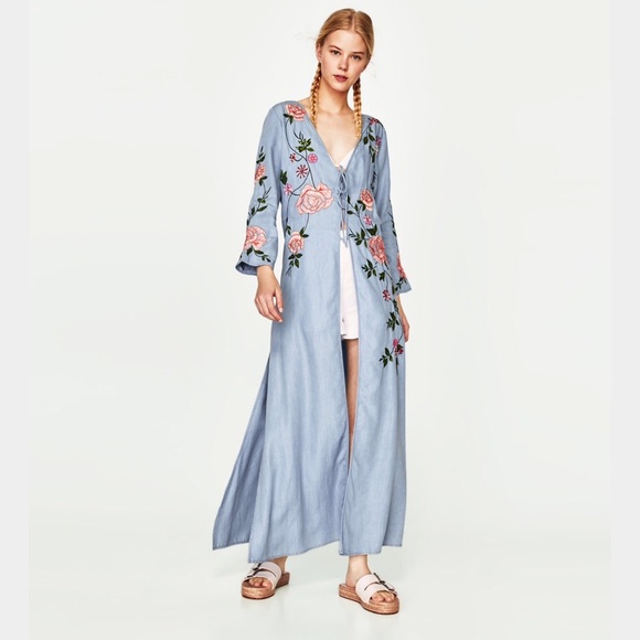 Zara Jackets & Blazers - Zara Embroidered Kimono