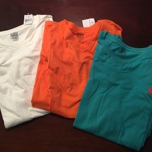 Men's large v-neck polo t-shirts
