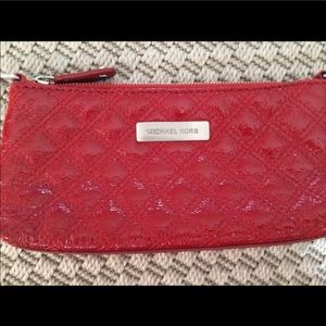 Michael Kors Red Patten Clutch Purse