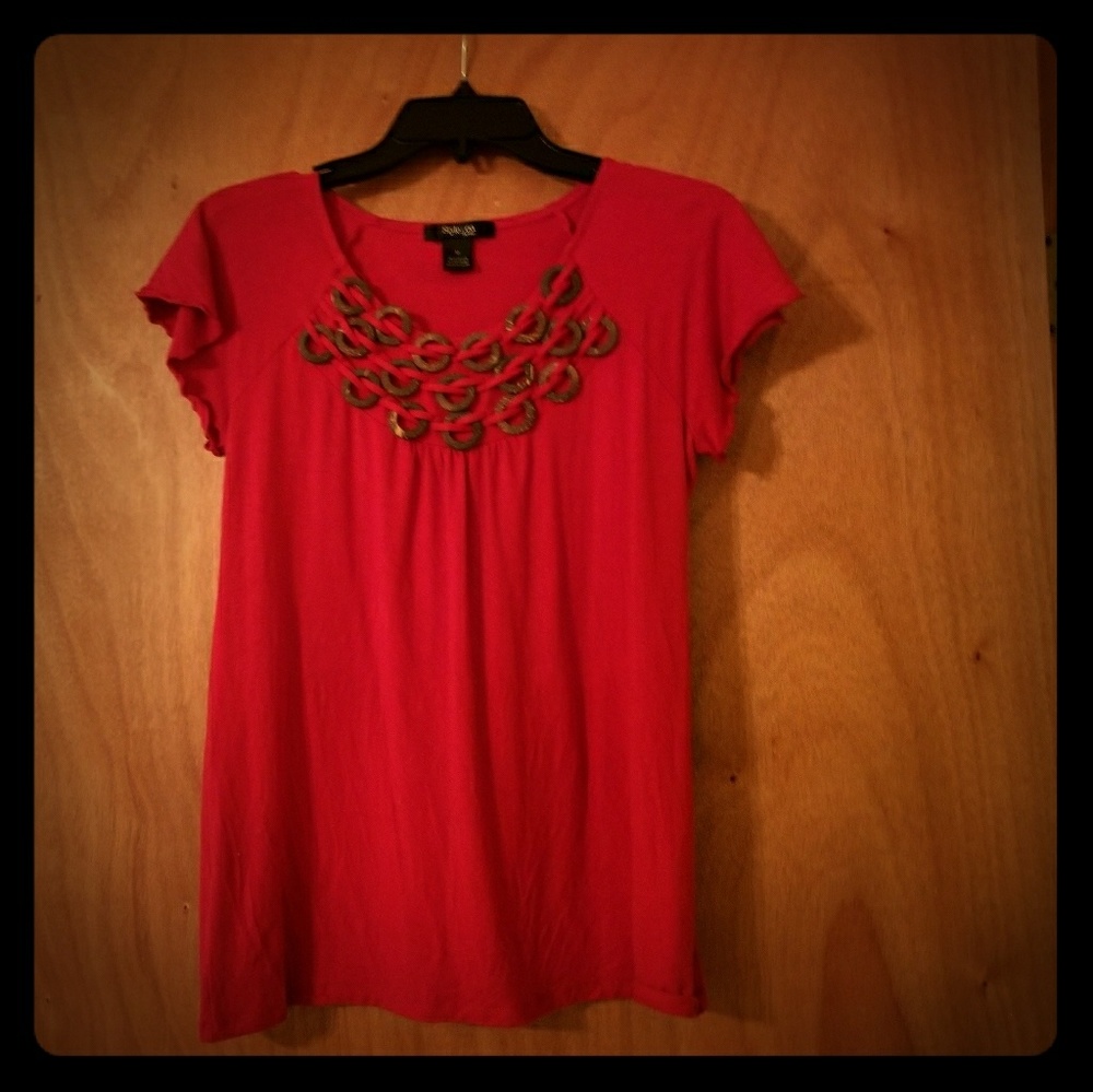 Style & Co. Red Blouse, Medium