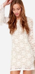 White lace mini-dress