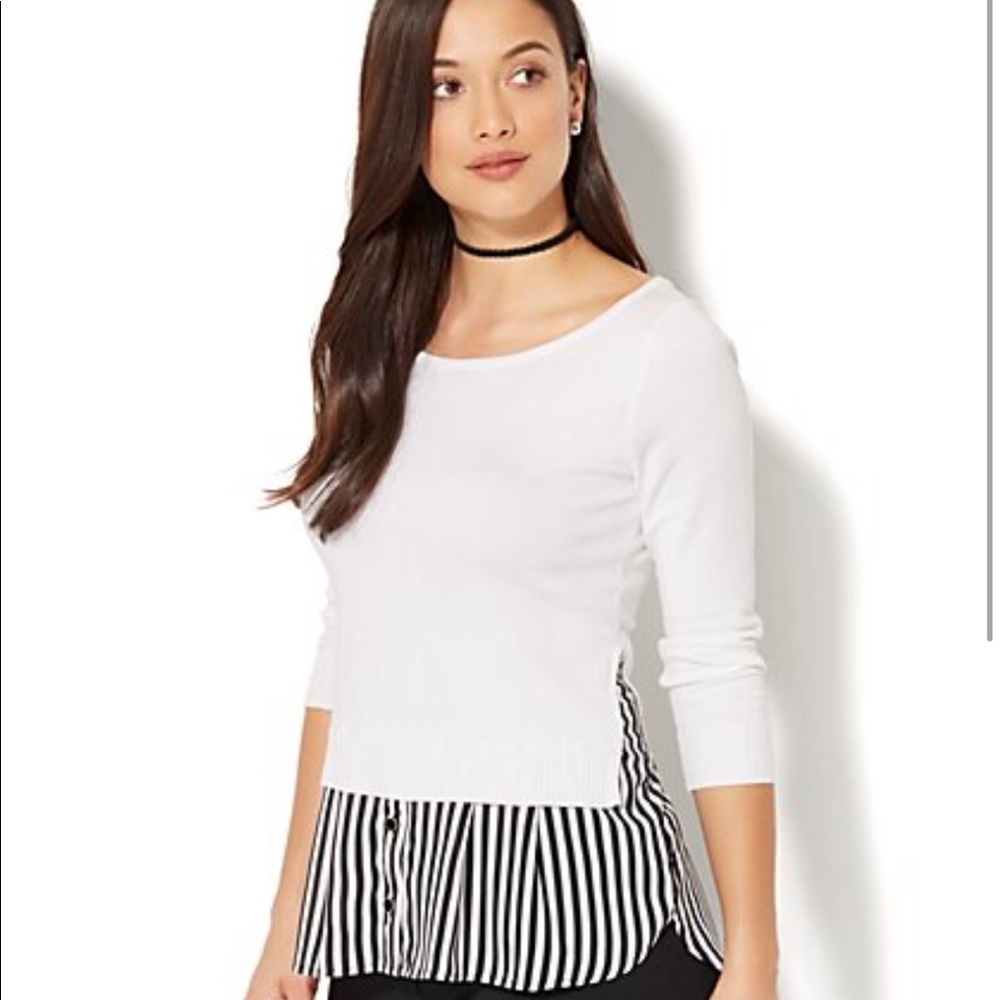 ***SOLD*** 2 BRAND NEW NY & Co "twofer" sweaters