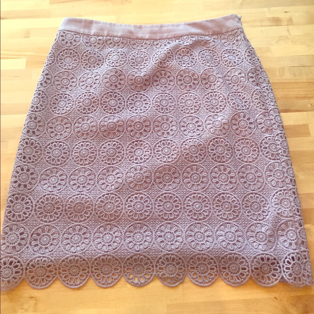 Purple Lace Pencil Skirt