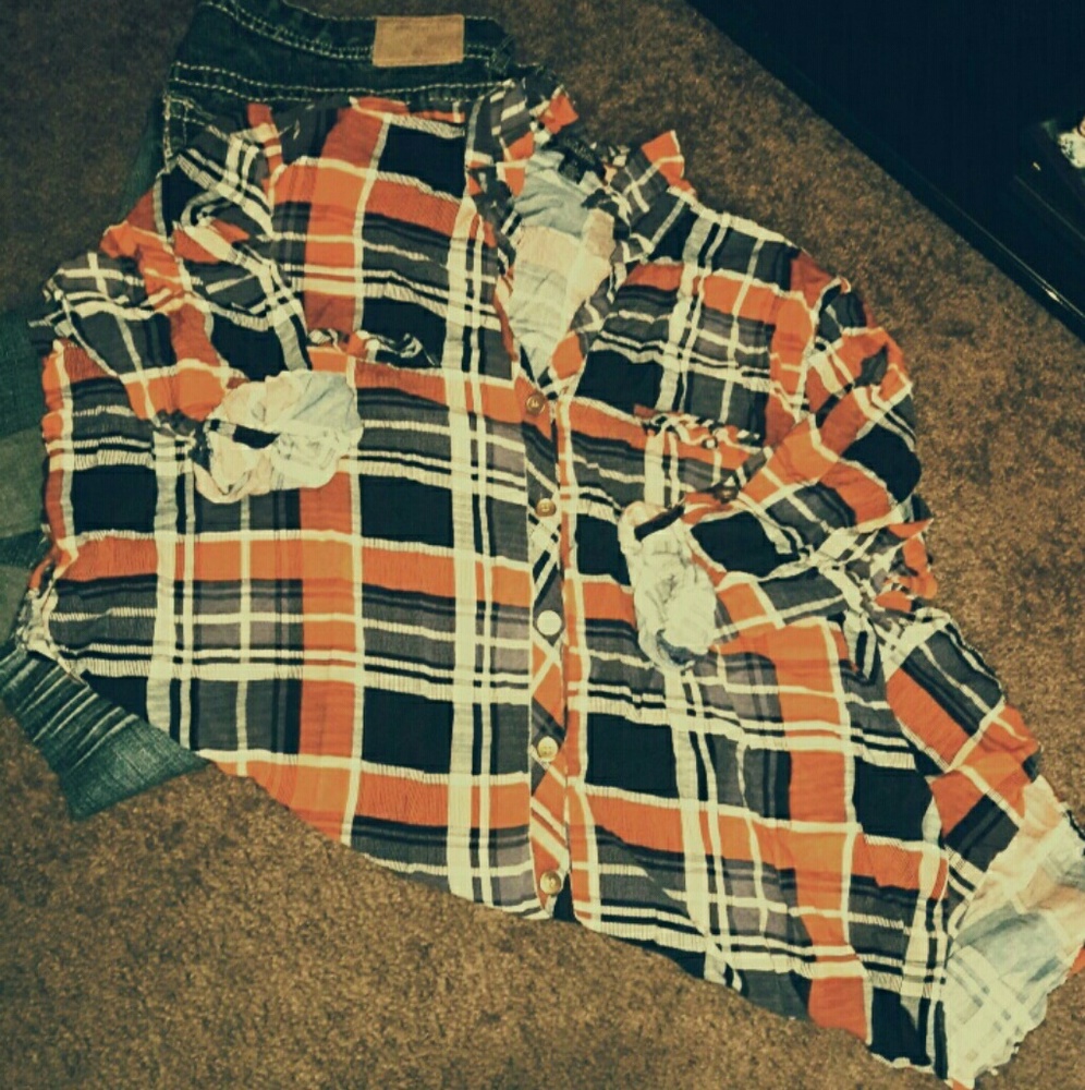Plaid Button Up Tunic