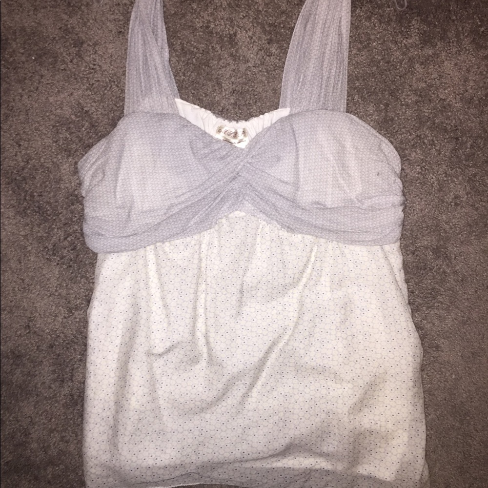 M. S. S. P. Printed white tank top