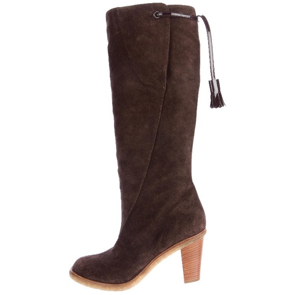 Robert Clergerie Shoes - Authentic Dk Choc Brown Tall Knee-hi Suede boots