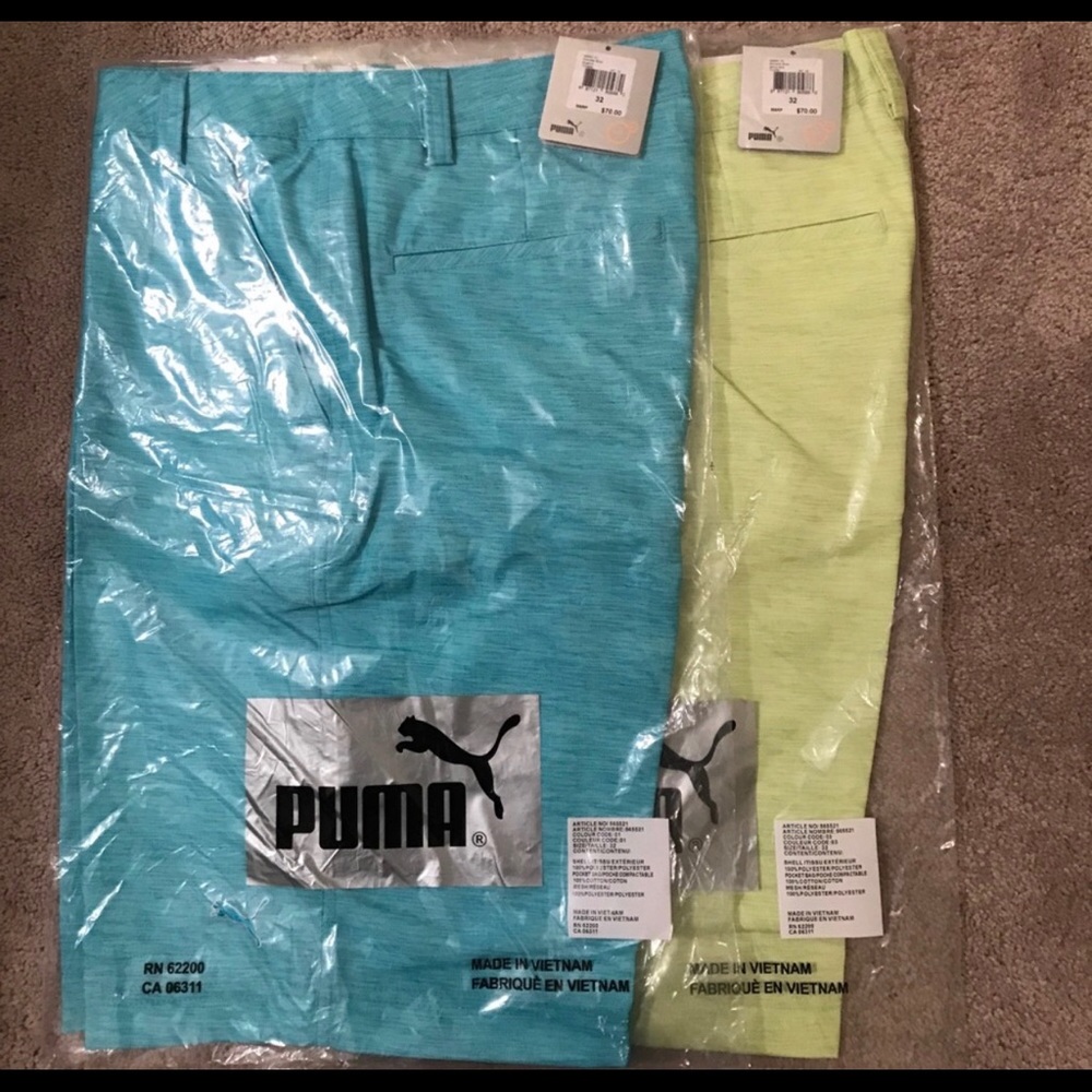 Puma golf shorts. New in packaging.
