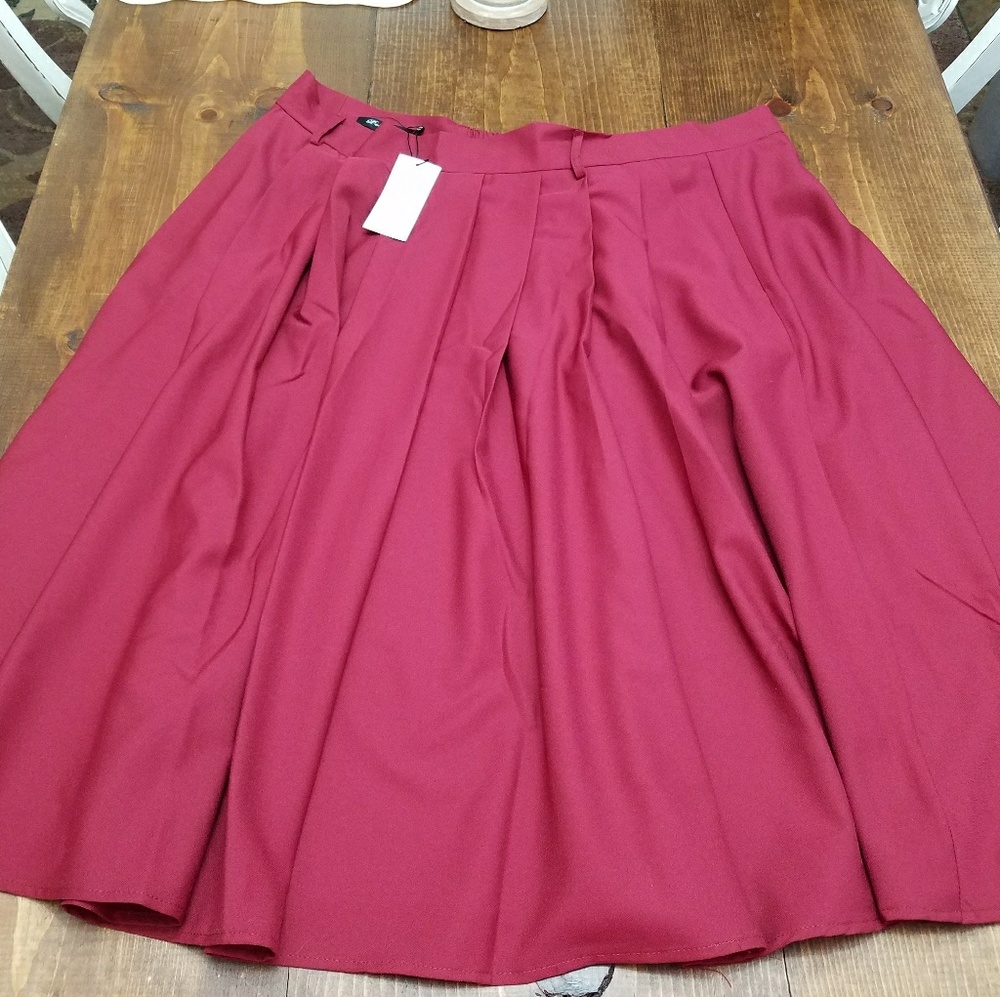 Vintage Rockabilly swing a-line pleated skirt