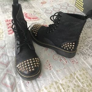 Studded Combat boots women 6