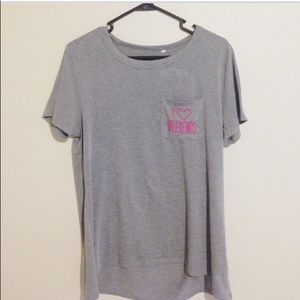 I <3 weekends Grey T-shirt