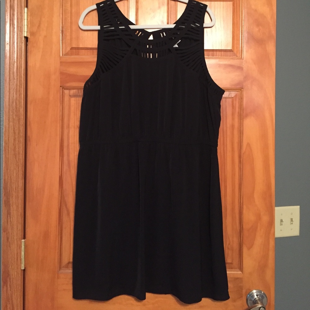 American Eagle black dress w/ lattice cutouts