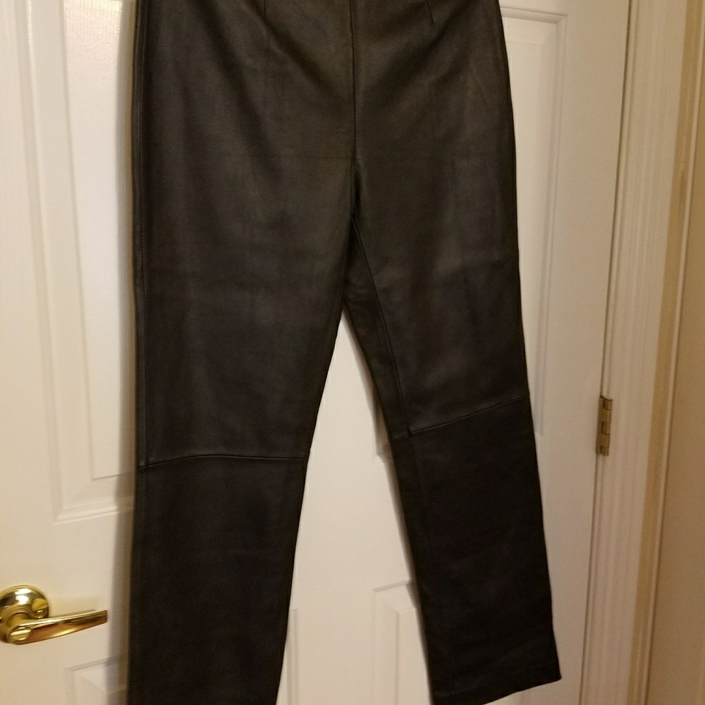 Brand new Nancy Bolen Black lamb leather 10