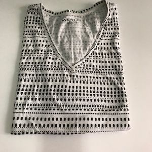 Black & White Print Ava & Viv Short-Sleeved Tee