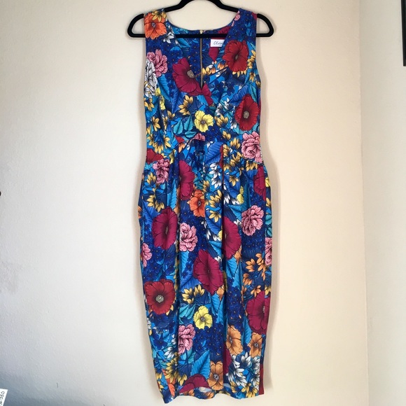 Modcloth Dresses & Skirts - Closet London Blue Floral Dress Modcloth Dresses & Skirts - Closet London Blue Floral Dress