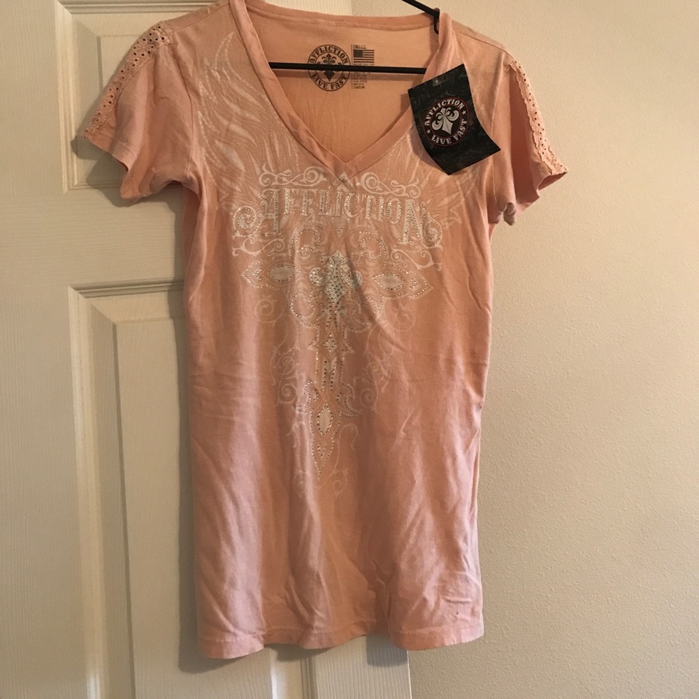 Buckle Blush Pink Afflictions top