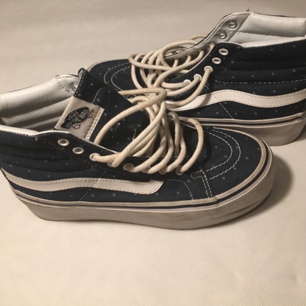 Rare Vintage Platform Vans Off The Wall High Tops