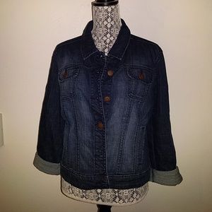 Elle dark wash denim jacket
