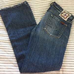 7 for All Mankind distressed straight leg-Size 28