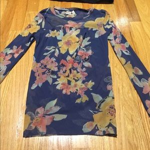 Floral patterned long sleeved blouse