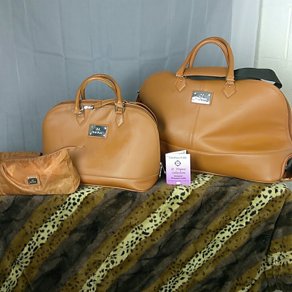 JOY MANGANO Trav set with purse and Wheeled Duffle