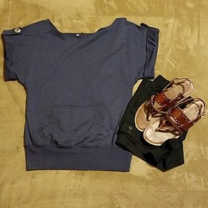 SOLD Short sleeve sweatshirt tunic look