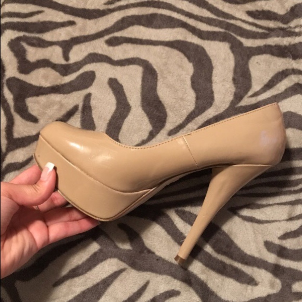 Nude heels.