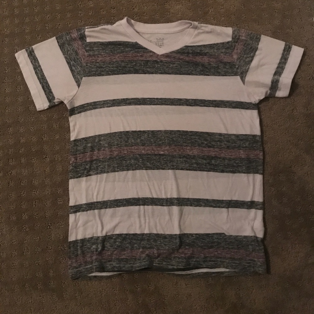 Blue Crown striped v-neck