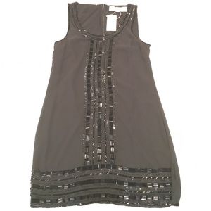 NWT Walter Baker black beaded dress