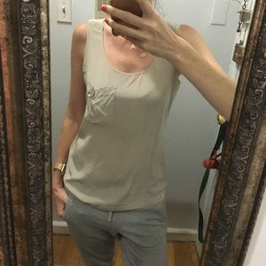 Ann Taylor Taupe silk layering shell