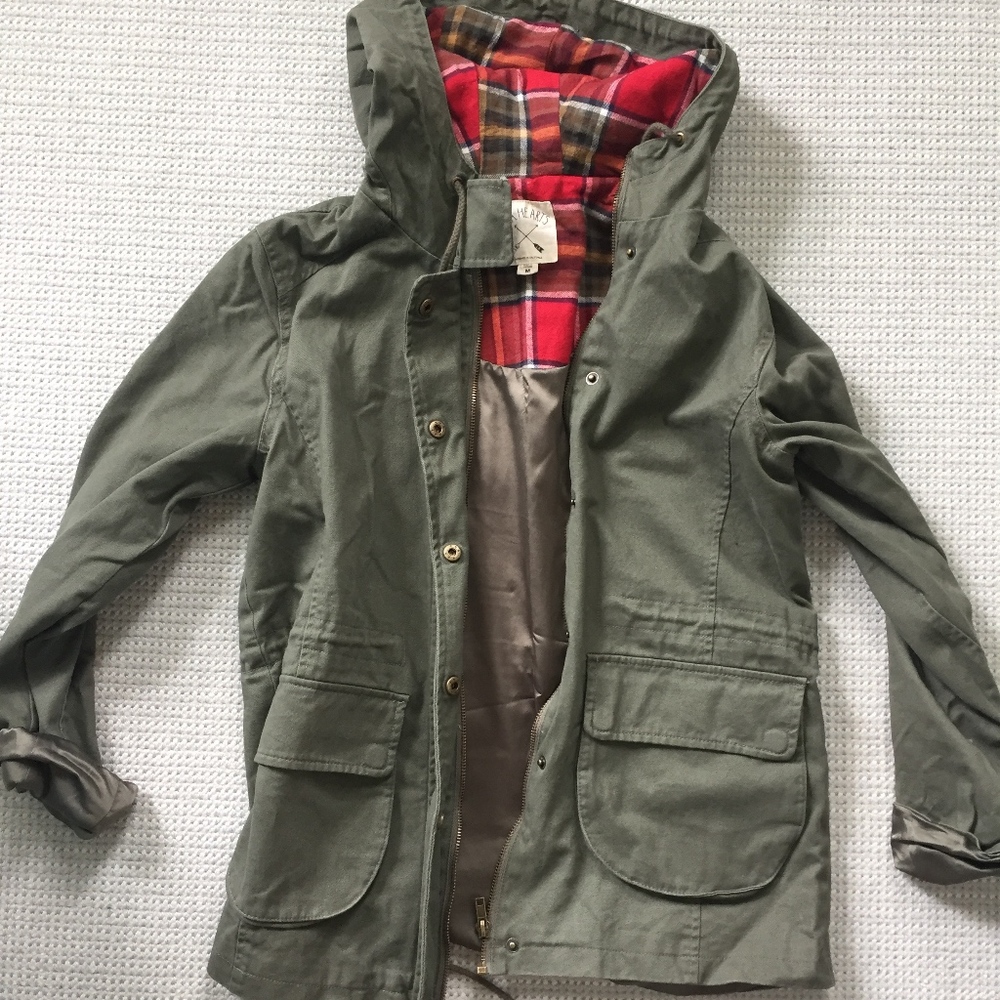 PacSun Camo / Checkered Hood Jacket