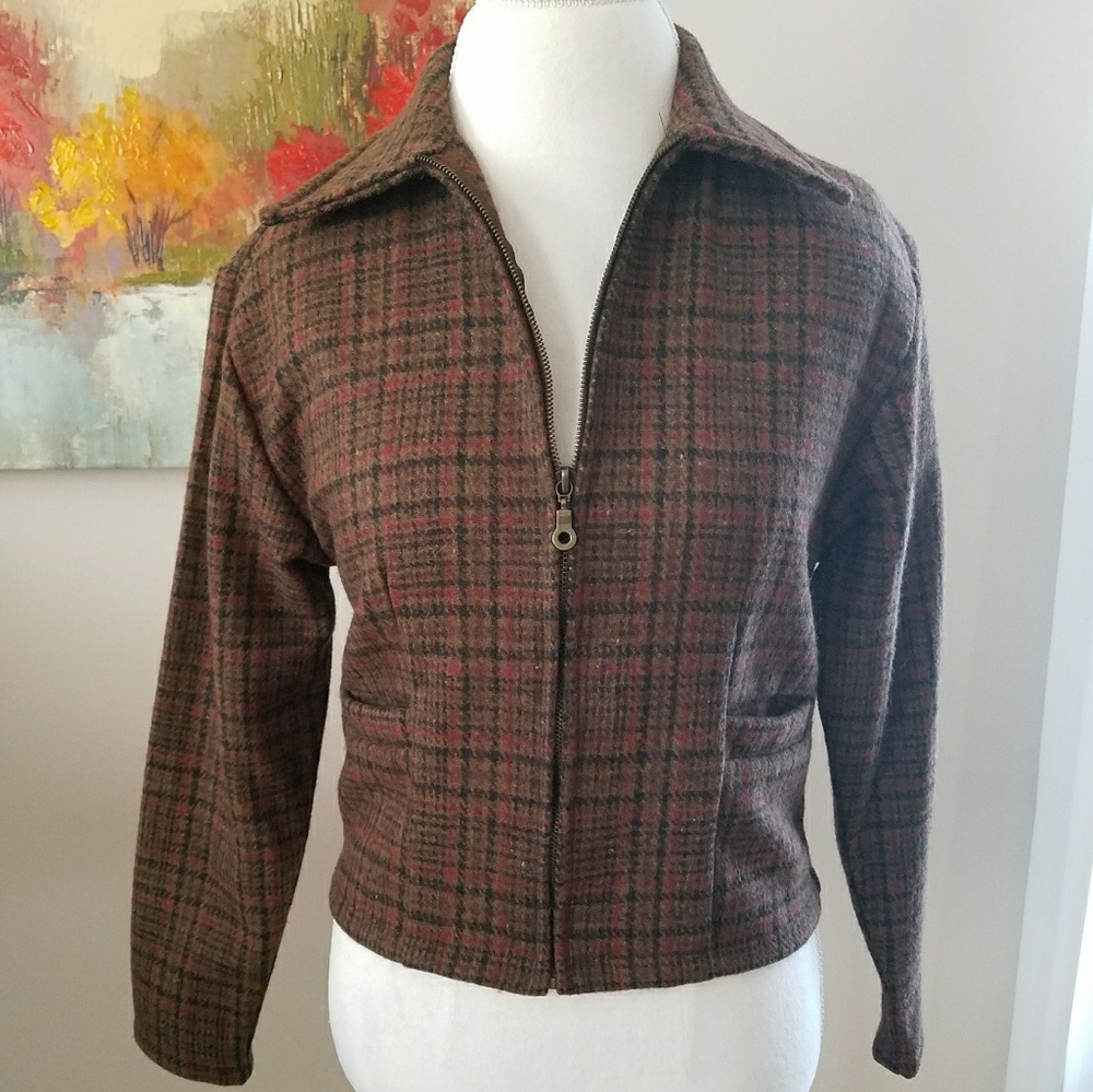 Wool Plaid Jacket, Excellent Condition - image 1