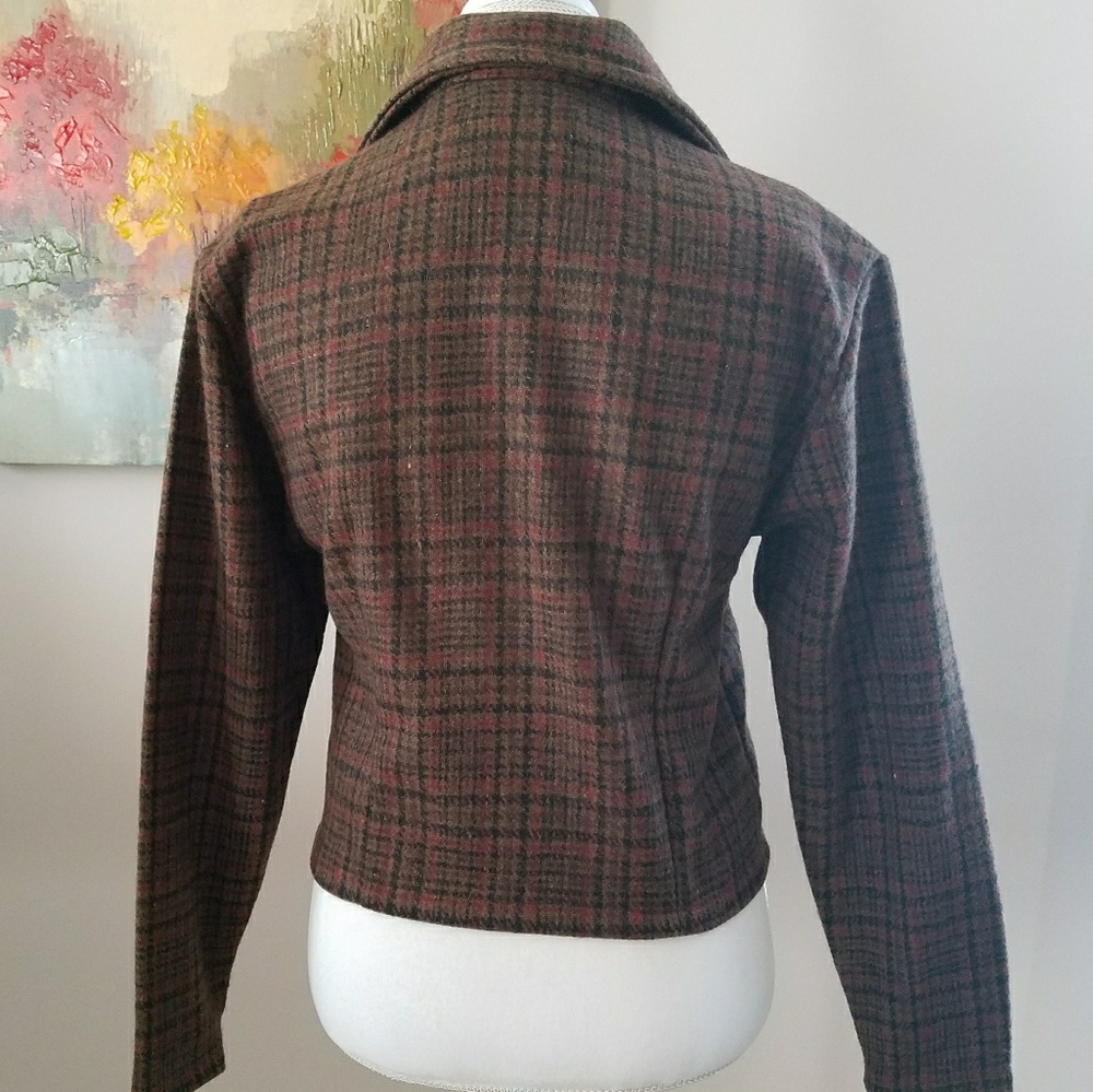 Wool Plaid Jacket, Excellent Condition - image 4