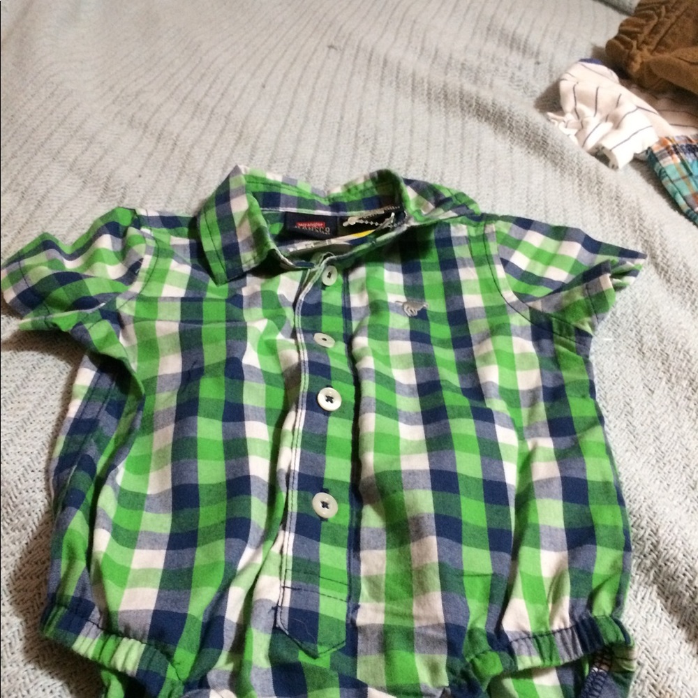 One piece plaid shirt